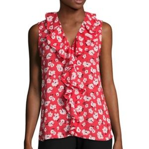 Karl Lagerfeld Floral Button Front Sleeveless